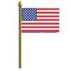 12x18" US Flag on Staff Cotton No Fray/Wood