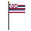 Hawaii State Flag on Staff, 4x6", Polyester