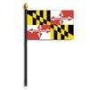 Maryland State Flag on Staff, 4x6", Polyester