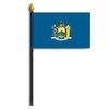 New York State Flag on Staff, 8x12", Polyester