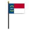 North Carolina State Flag on Staff, 4x6", Poly