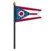 Ohio State Flag on Staff, 8x12", Polyester