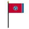 Tennessee State Flag on Staff, 8x12", Polyester
