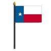 Texas State Flag on Staff, 4x6", Polyester