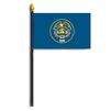 Utah State Flag on Staff, 8x12", Polyester