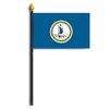 Virginia State Flag on Staff, 4x6", Polyester