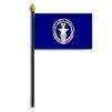 Northern Marianas Flag on Staff, 4x6", Rayon
