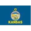 Kansas State Flag w/pole hem, 4x6', Nylon
