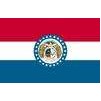 Missouri State Flag w/pole hem, 3x5', Nylon