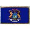 Michigan State Flag Frg w/pole hem, 4x6', Nylon
