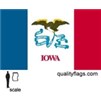 Iowa State Flag w/pole hem, 5x8', Nylon