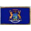 Michigan State Flag Frg w/pole hem, 5x8', Nylon