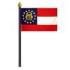 Georgia 03 State Flag on Staff, 8x12", Rayon