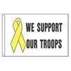 Yellow Ribbon Support Troops Flag, 3x5', Nylon