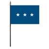 Air Force Lt. General Flag on Staff, 4x6", Rayon