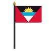 Antigua & Barbuda Flag on Staff, 8x12", Polyester
