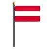 Austria Flag on Staff, 8x12", Polyester