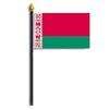 Belarus Flag on Staff, 4x6", Polyester