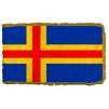 Aland Islands Flag Frg w/pole hem, 3x5', Nylon