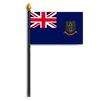 British Virgin Islands Flag on Staff, 4x6", Polyester