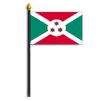 Burundi Flag on Staff, 4x6", Polyester
