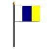 Canary Islands Flag on Staff, 4x6", Rayon