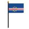 Cape Verde Flag on Staff, 4x6", Polyester