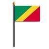 Congo  Flag on Staff, 4x6", Polyester