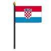 Croatia Flag on Staff, 4x6", Polyester