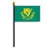 Erin Go Bragh Flag on Staff, 4x6", Polyester