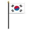 South Korea Flag on Staff, 4x6", Polyester