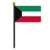 Kuwait Flag on Staff, 4x6", Polyester