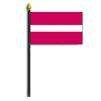 Latvia Flag on Staff, 4x6", Polyester
