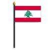 Lebanon Flag on Staff, 4x6", Polyester