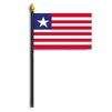 Liberia Flag on Staff, 4x6", Polyester