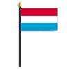 Luxembourg Flag on Staff, 4x6", Polyester