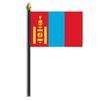 Mongolia Flag on Staff, 4x6", Polyester