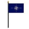 Nato Flag on Staff, 4x6", Polyester