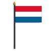 Netherlands Flag on Staff, 8x12", Polyester