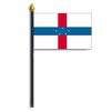Netherlands Antilles Flag on Staff, 4x6", Poly