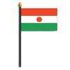 Niger Flag on Staff, 4x6", Polyester