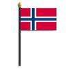 Norway Flag on Staff, 4x6", Polyester