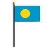 Palau Flag on Staff, 4x6", Polyester