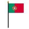 Portugal Flag on Staff, 4x6", Polyester