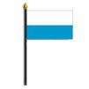 San Marino Flag on Staff, 4x6", Poly