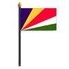 Seychelles Flag on Staff, 4x6", Polyester