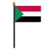 Sudan Flag on Staff, 4x6", Polyester