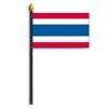 Thailand Flag on Staff, 4x6", Polyester