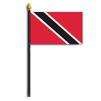 Trinidad & Tobago Flag on Staff, 4x6", Polyester
