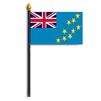 Tuvalu Flag on Staff, 4x6", Polyester